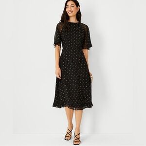 Ann Taylor Black and Gold shimmer dress